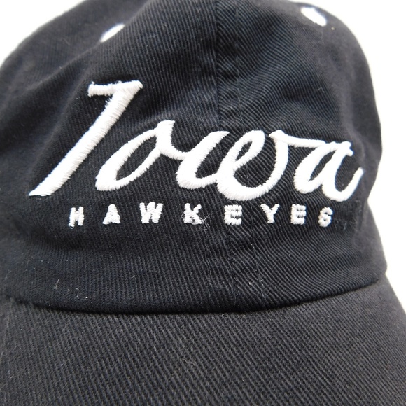 Iowa Hawkeyes Hat Cap Strapback Black - Picture 3 of 8